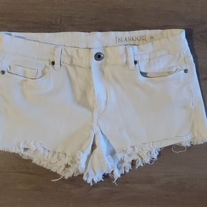 White denim shorts